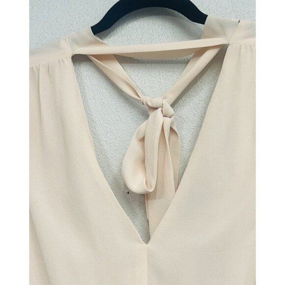 Lovers + Friends Romper Size Small Beige Pale Pink Long Sleeve Sheer Festival - Picture 8 of 15